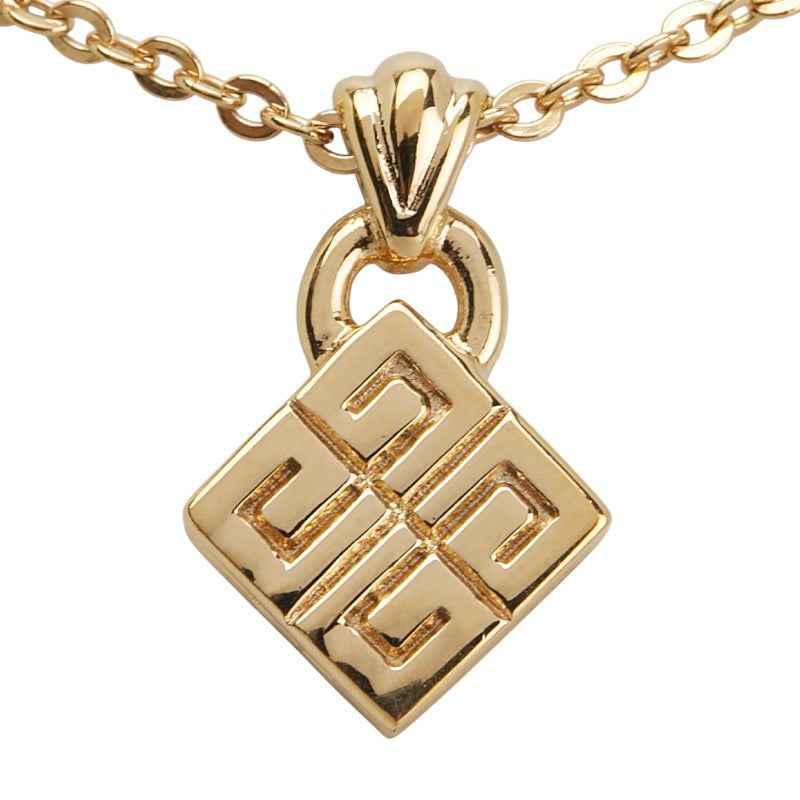 ジバンシー Gロゴ スクエア ネックレス ゴールド メッキ レディース Givenchy 【中古】