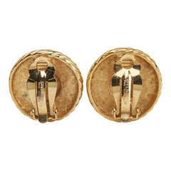 ジバンシー Gロゴ ラウンド イヤリング ゴールド ブラック メッキ レディース Givenchy 【中古】