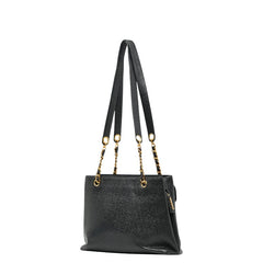 シャネル ココマーク トートバッグ ブラック キャビアスキン レディース CHANEL 【中古】