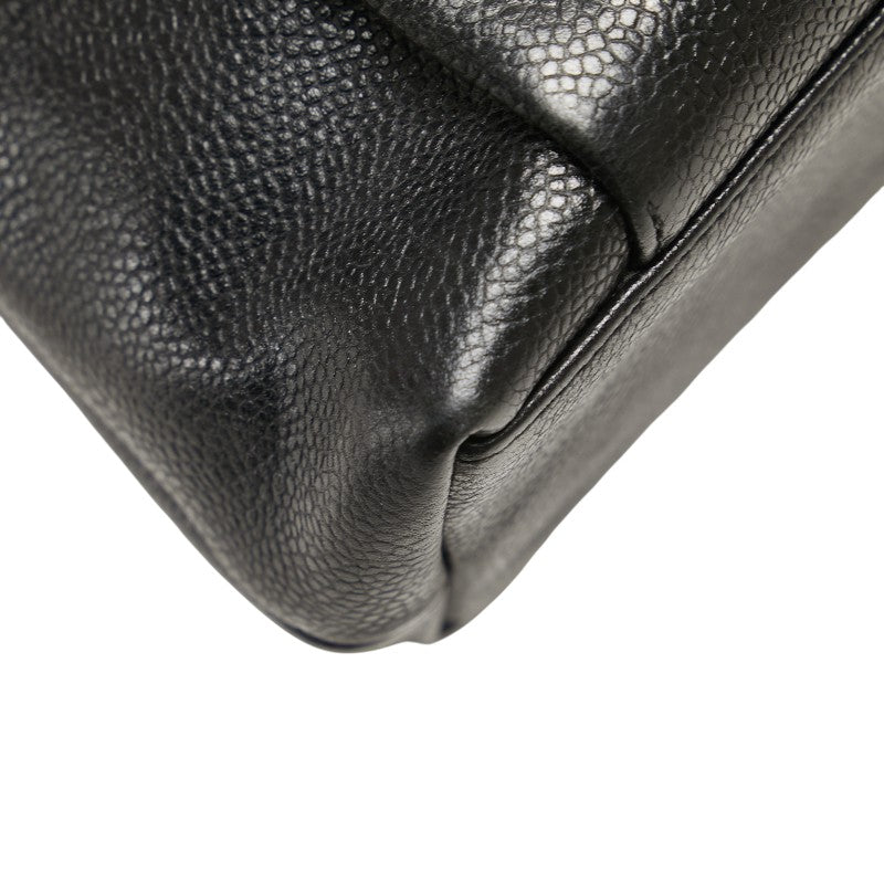 シャネル ココマーク トートバッグ ブラック キャビアスキン レディース CHANEL 【中古】