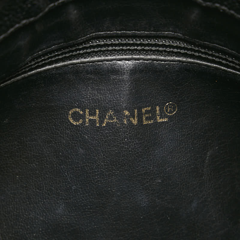 シャネル ココマーク トートバッグ ブラック キャビアスキン レディース CHANEL 【中古】