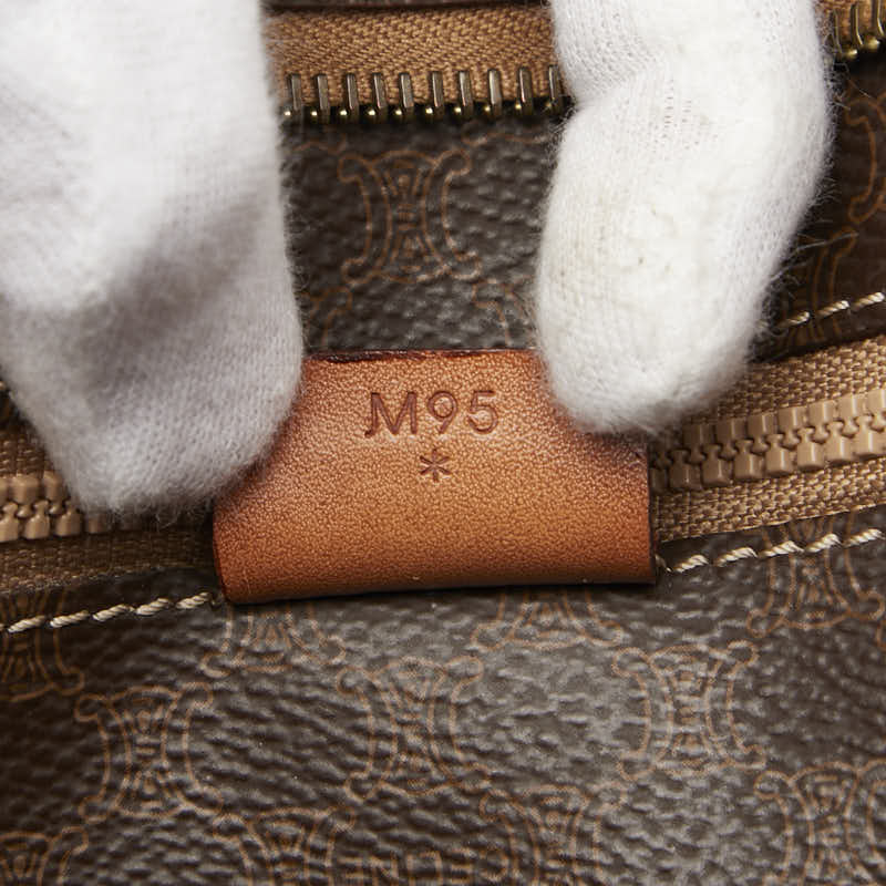 セリーヌ マカダム ハンドバッグ トートバッグ ブラウン PVC レディース CELINE 【中古】