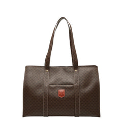 セリーヌ マカダム ハンドバッグ トートバッグ ブラウン PVC レディース CELINE 【中古】