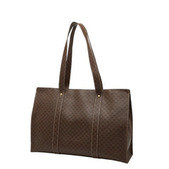 セリーヌ マカダム ハンドバッグ トートバッグ ブラウン PVC レディース CELINE 【中古】