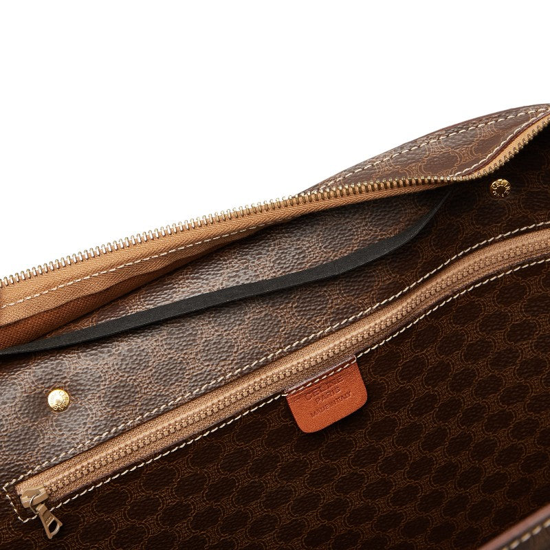 セリーヌ マカダム ハンドバッグ トートバッグ ブラウン PVC レディース CELINE 【中古】
