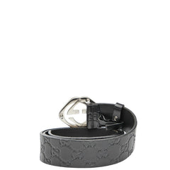 グッチ グッチシマ ベルト サイズ：90 36 182320 ブラック レザー メンズ GUCCI 【中古】