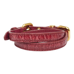 ミュウミュウ ハート ブレスレット レッド レザー レディース MIUMIU 【中古】