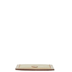 サンローラン YSLロゴ カードケース パスケース ベージュ レザー キャンバス レディース SAINT LAURENT 【中古】