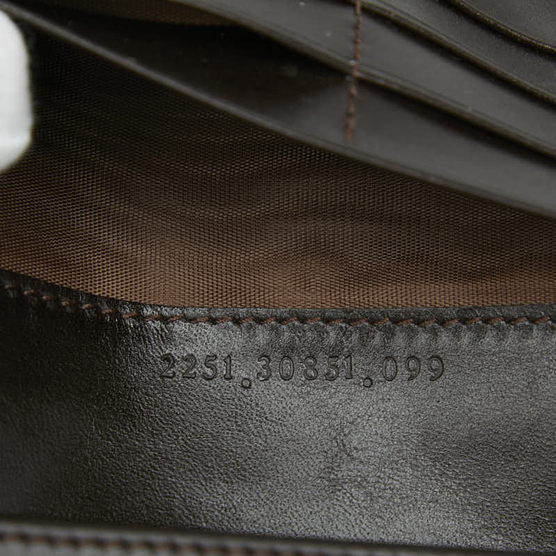 フェンディ ズッカ 長財布 30851 ブラウン キャンバス レザー レディース FENDI 【中古】