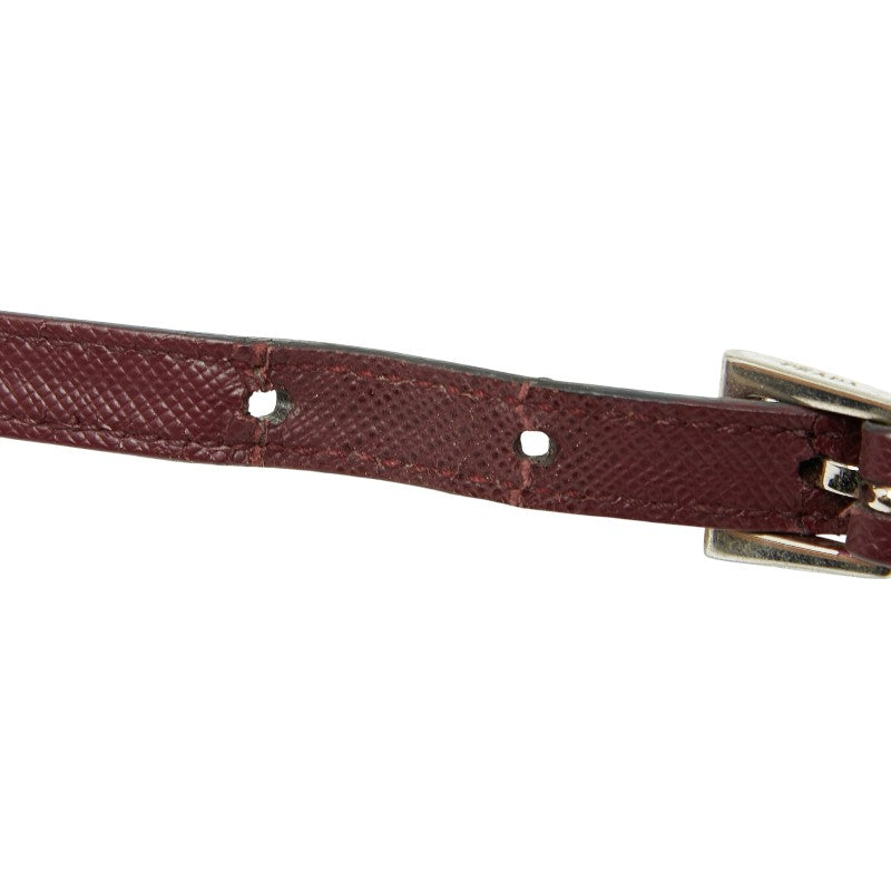 プラダ ハンドバッグ ショルダーバッグ 2WAY ボルドー ワインレッド サフィアーノ レザー レディース PRADA 【中古】