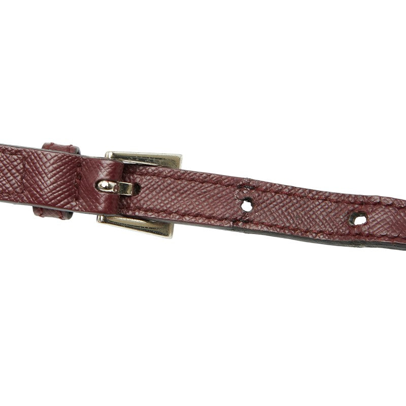 プラダ ハンドバッグ ショルダーバッグ 2WAY ボルドー ワインレッド サフィアーノ レザー レディース PRADA 【中古】