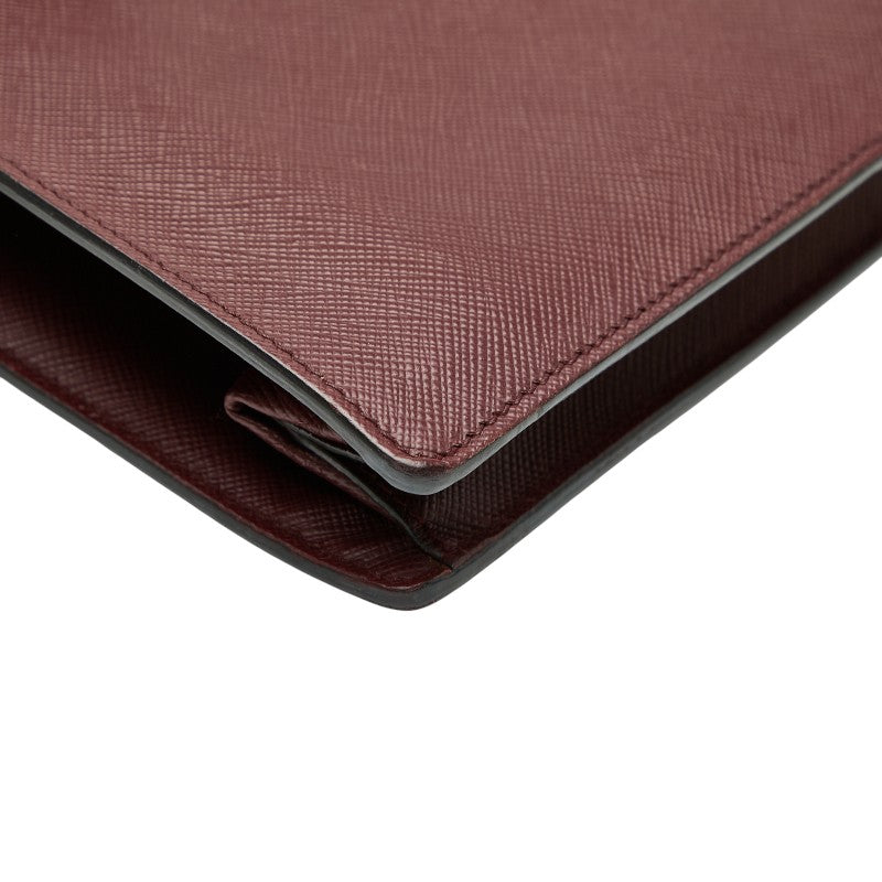 プラダ ハンドバッグ ショルダーバッグ 2WAY ボルドー ワインレッド サフィアーノ レザー レディース PRADA 【中古】
