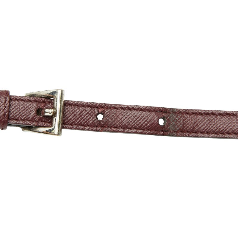 プラダ ハンドバッグ ショルダーバッグ 2WAY ボルドー ワインレッド サフィアーノ レザー レディース PRADA 【中古】