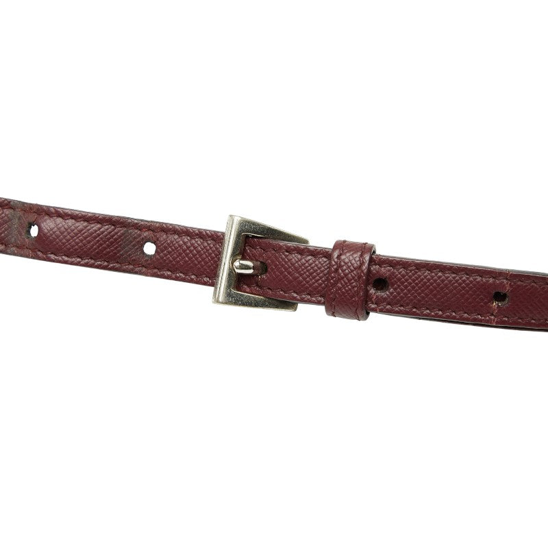 プラダ ハンドバッグ ショルダーバッグ 2WAY ボルドー ワインレッド サフィアーノ レザー レディース PRADA 【中古】
