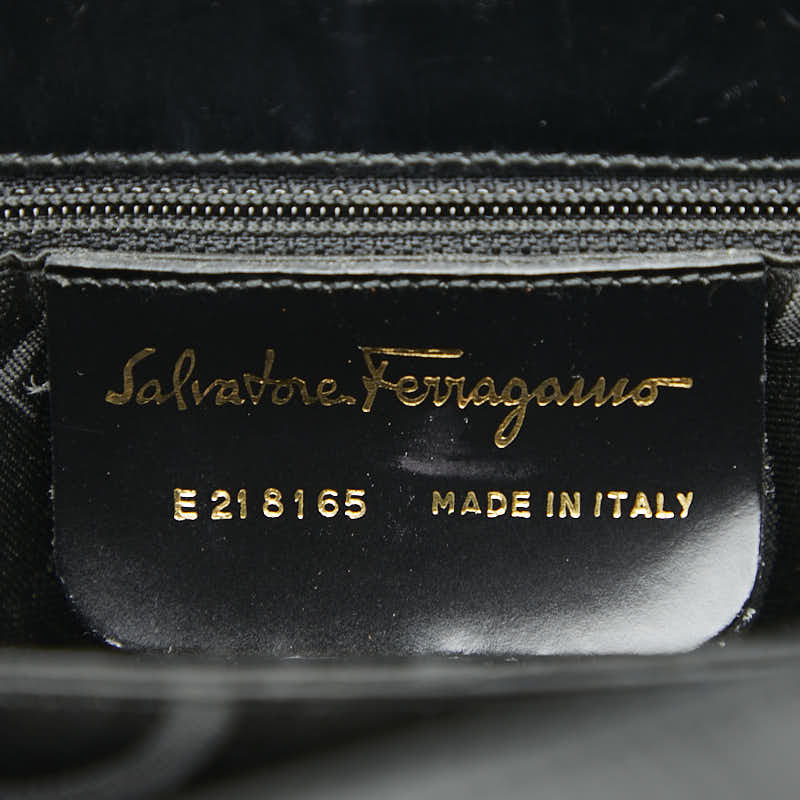 サルヴァトーレフェラガモ ガンチーニ ワンショルダーバッグ E218165 ブラック レザー レディース Salvatore Ferragamo 【中古】