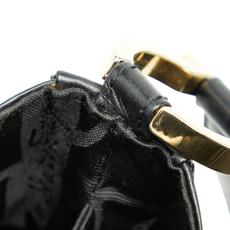 サルヴァトーレフェラガモ ガンチーニ ワンショルダーバッグ E218165 ブラック レザー レディース Salvatore Ferragamo 【中古】