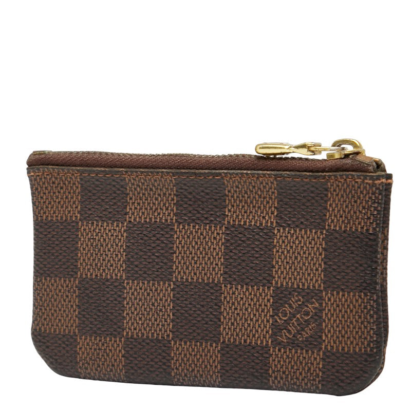 ルイ ヴィトン ダミエ ポシェット クレ コインケース キーケース 小銭入れ N62658 ブラウン PVC レザー レディース LOUIS VUITTON 【中古】