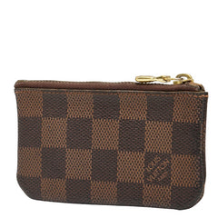 ルイ ヴィトン ダミエ ポシェット クレ コインケース キーケース 小銭入れ N62658 ブラウン PVC レザー レディース LOUIS VUITTON 【中古】
