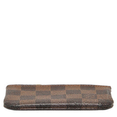 ルイ ヴィトン ダミエ ポシェット クレ コインケース キーケース 小銭入れ N62658 ブラウン PVC レザー レディース LOUIS VUITTON 【中古】