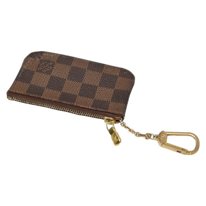 ルイ ヴィトン ダミエ ポシェット クレ コインケース キーケース 小銭入れ N62658 ブラウン PVC レザー レディース LOUIS VUITTON 【中古】