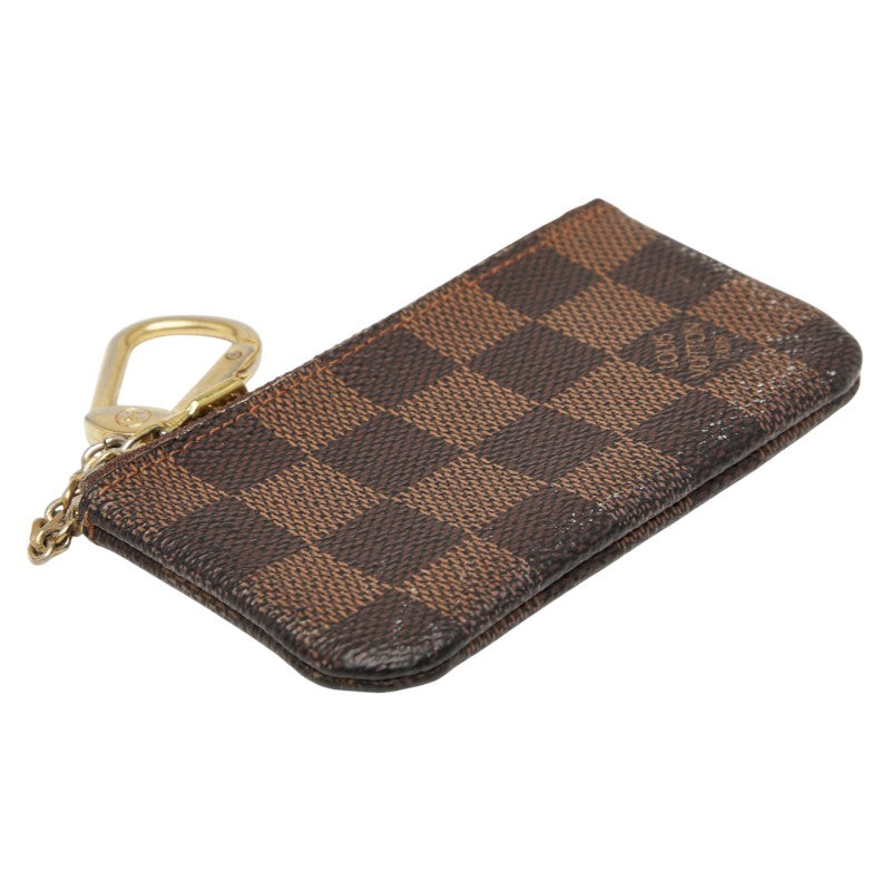 ルイ ヴィトン ダミエ ポシェット クレ コインケース キーケース 小銭入れ N62658 ブラウン PVC レザー レディース LOUIS VUITTON 【中古】