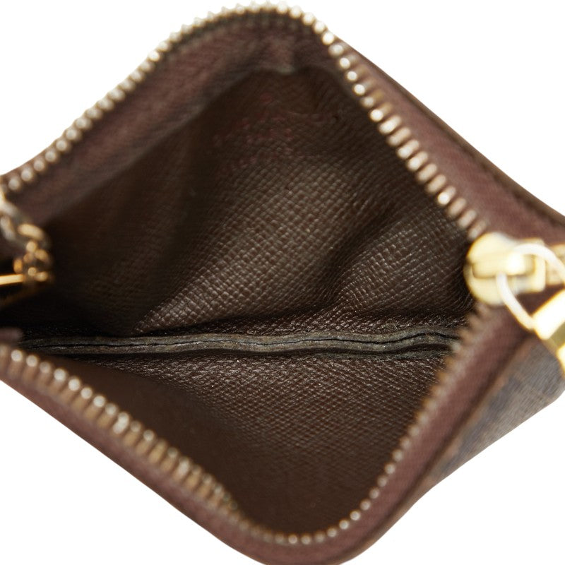 ルイ ヴィトン ダミエ ポシェット クレ コインケース キーケース 小銭入れ N62658 ブラウン PVC レザー レディース LOUIS VUITTON 【中古】