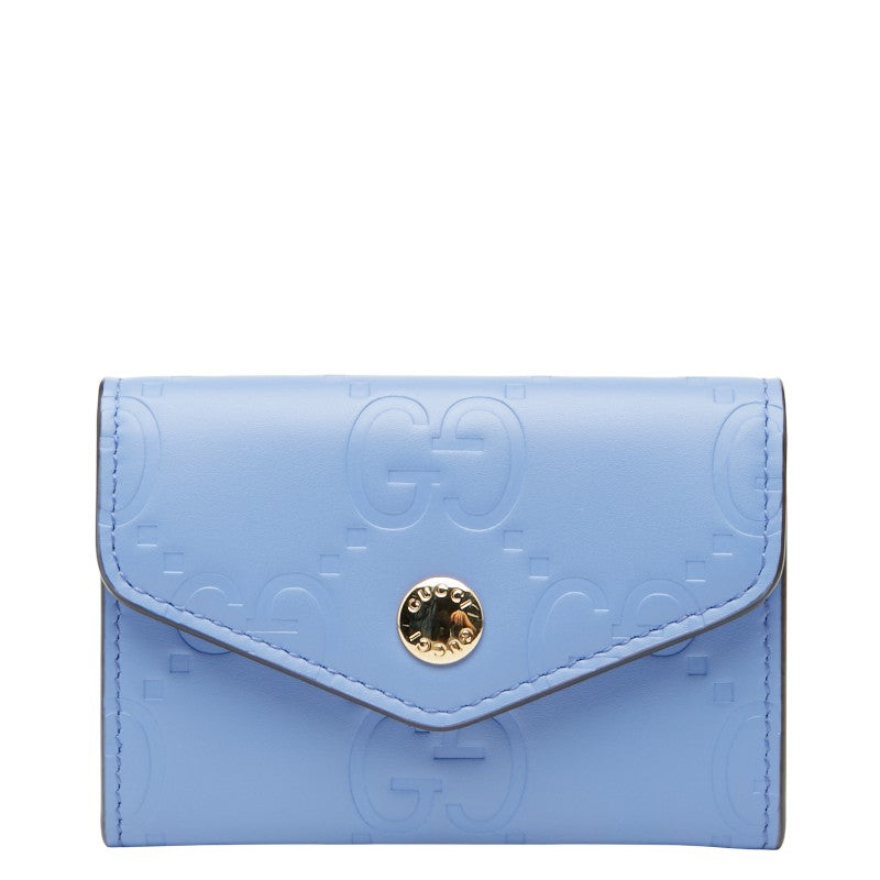 グッチ GG カードケース 名刺入れ 772792 パープル レザー レディース GUCCI 【中古】