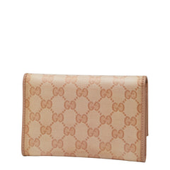 グッチ GGクリスタル 二つ折り財布 190331 ピンク PVC レザー レディース GUCCI 【中古】