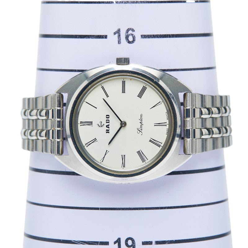 ラドー シンプロン 腕時計 手巻き ホワイト文字盤 ステンレススチール メンズ RADO 【中古】