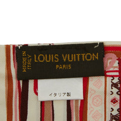 ルイ ヴィトン モノグラム マル バンドー スカーフ M74565 ピンク マルチカラー シルク レディース LOUIS VUITTON 【中古】