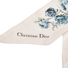 クリスチャンディオール ミッツァ フラワー 花柄 スカーフ ライトピンク マルチカラー シルク レディース Christian Dior 【中古】