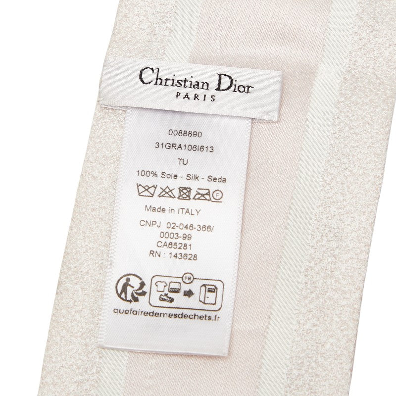 クリスチャンディオール ミッツァ フラワー 花柄 スカーフ ライトピンク マルチカラー シルク レディース Christian Dior 【中古】