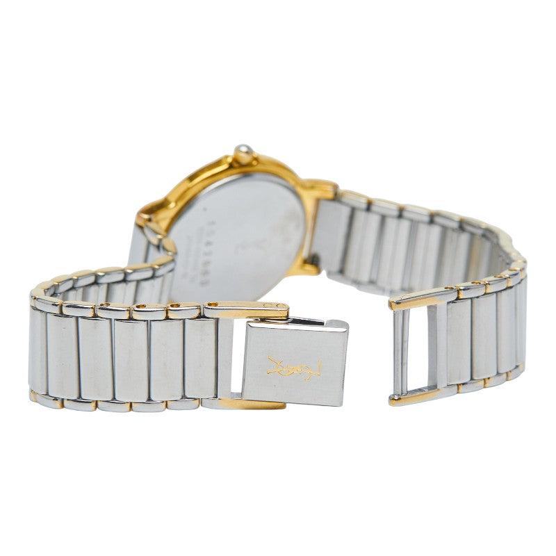 サンローラン 腕時計 2200-228481 クオーツ ゴールド文字盤 ステンレススチール メッキ レディース SAINT LAURENT 【中古】