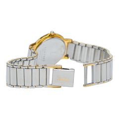 サンローラン 腕時計 2200-228481 クオーツ ゴールド文字盤 ステンレススチール メッキ レディース SAINT LAURENT 【中古】