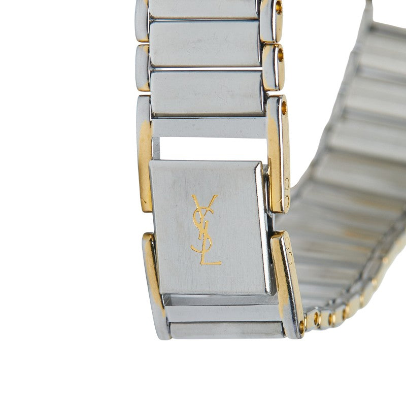 サンローラン 腕時計 2200-228481 クオーツ ゴールド文字盤 ステンレススチール メッキ レディース SAINT LAURENT 【中古】