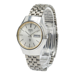 セイコー 3針 デイデイト 腕時計 3863-7010 クオーツ シルバー文字盤 ステンレススチール レディース SEIKO 【中古】