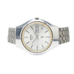 セイコー 3針 デイデイト 腕時計 3863-7010 クオーツ シルバー文字盤 ステンレススチール レディース SEIKO 【中古】