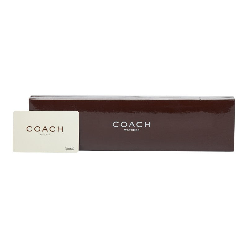 コーチ チェーン ベルト ウォッチ 腕時計 0219 クオーツ シルバー文字盤 ステンレススチール レディース COACH 【中古】
