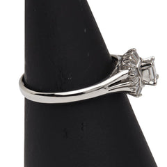 Pt900 プラチナ ダイヤ0.21ct ダイヤ0.23ct リング 指輪 レディース 16号 【中古】