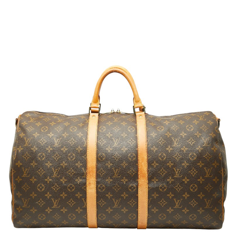 ルイ ヴィトン モノグラム キーポル バンドリエール 55 ボストンバッグ M41414 ブラウン PVC レザー レディース LOUIS VUITTON 【中古】