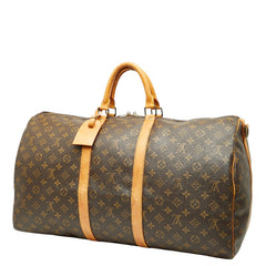 ルイ ヴィトン モノグラム キーポル バンドリエール 55 ボストンバッグ M41414 ブラウン PVC レザー レディース LOUIS VUITTON 【中古】