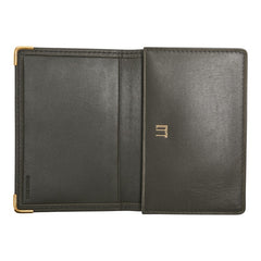 ダンヒル ロゴ 名刺入れ カードケース グレー ゴールド レザー メンズ Dunhill 【中古】