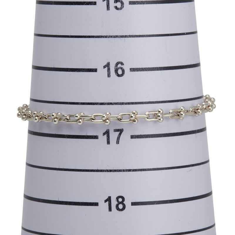 ティファニー ハードウェア マイクロリンク ミディアムサイズ ブレスレット SV925 シルバー レディース TIFFANY&Co. 【中古】
