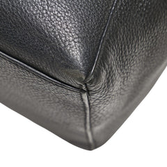 トリーバーチ ロゴ ハンドバッグ トートバッグ ブラック レザー レディース Tory Burch 【中古】