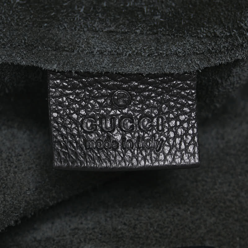 グッチ ロゴプリント トートバッグ 572768 ブラック レザー レディース GUCCI 【中古】