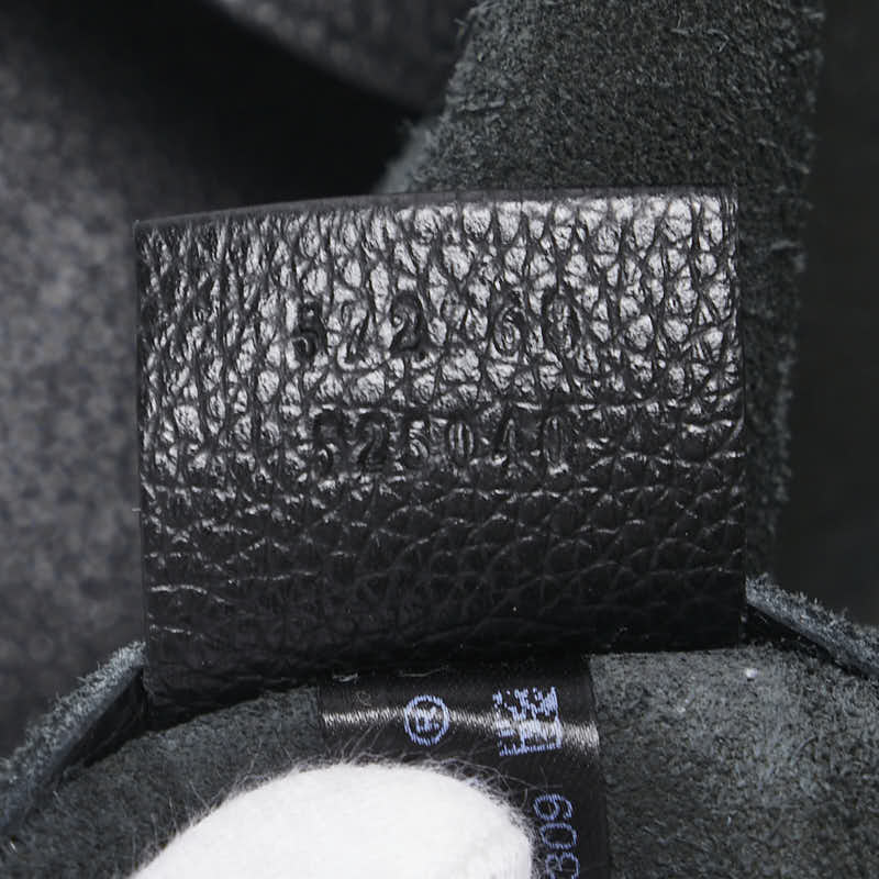 グッチ ロゴプリント トートバッグ 572768 ブラック レザー レディース GUCCI 【中古】