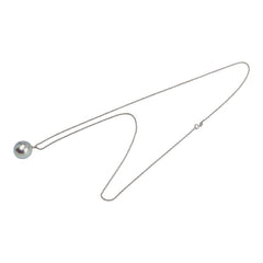 ディオール パール ロングネックレス シルバー メタル フェイクパール レディース Dior 【中古】