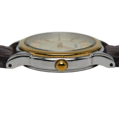 セイコー 腕時計 クオーツ ベージュ文字盤 ステンレススチール レザー レディース SEIKO 【中古】