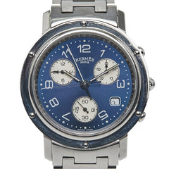 エルメス クリッパー 腕時計 CL1.910 クオーツ ネイビー文字盤 ステンレススチール メンズ HERMES 【中古】