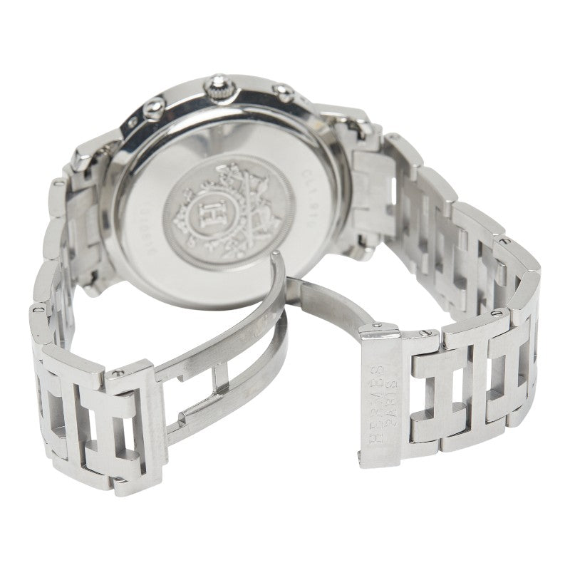 エルメス クリッパー 腕時計 CL1.910 クオーツ ネイビー文字盤 ステンレススチール メンズ HERMES 【中古】